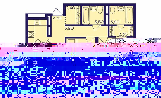 Продажа 3-комн квартиры на вторичном рынке Железнодорожный, пр-кт Героев,  д. 11