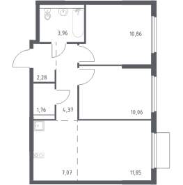 Продажа 2-комн квартиры в новостройке Мисайлово д., Молодежный б-р,  к. 19