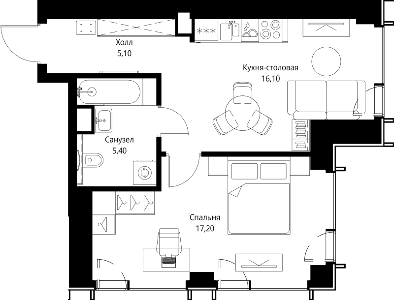 Продажа 1-комн квартиры в новостройке Москва г., Верейская ул.,  к. 1.6