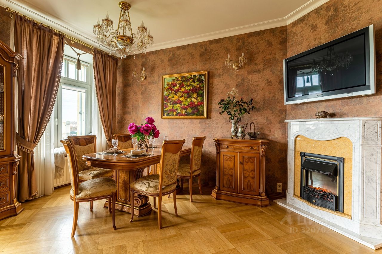 Аренда 3-комн квартиры на вторичном рынке набережная Реки Карповки, 10