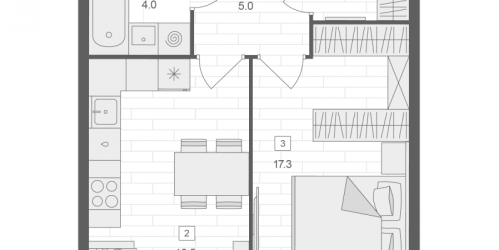 1-комн квартира Москва г., 1-й Красносельский пер.,  к. 1