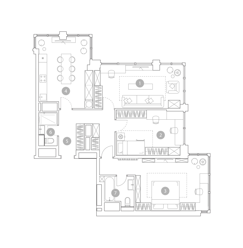 Продажа 3-комн квартиры в новостройке Москва г., Миклухо-Маклая ул.,  к. 1