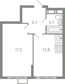 Продажа 1-комн квартиры на вторичном рынке Молоково с, Ново-Молоковский б-р,  д. 1