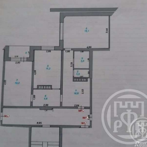 2-комн квартира Вырица пос., Слуцкая ул. ,  д. 11,  к. 1