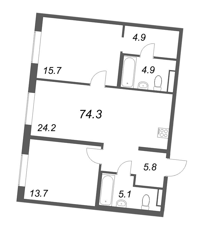Продажа 2-комн квартиры в новостройке Колтовская Средняя ул,  к. 2