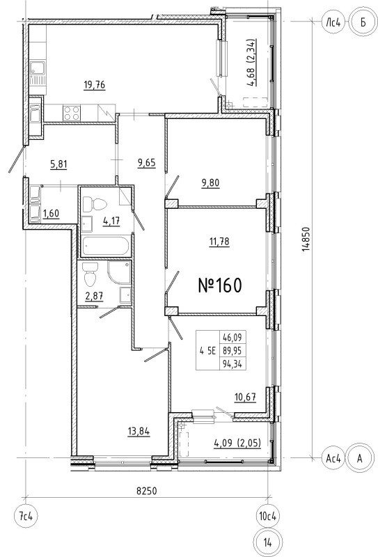 Продажа 4-комн квартиры в новостройке Санкт-Петербург г., Новгородская ул.,  к. 1