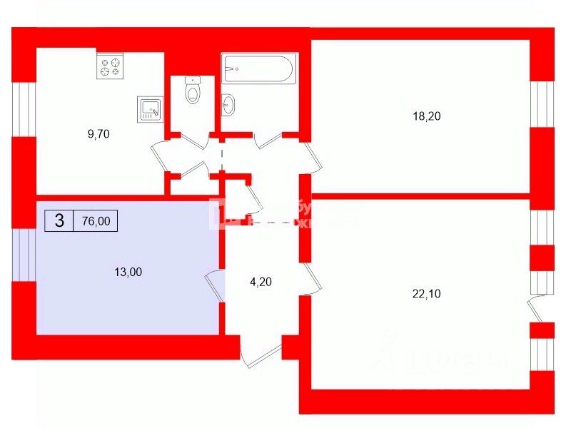 Продажа комнаты Среднеохтинский проспект, 11К3