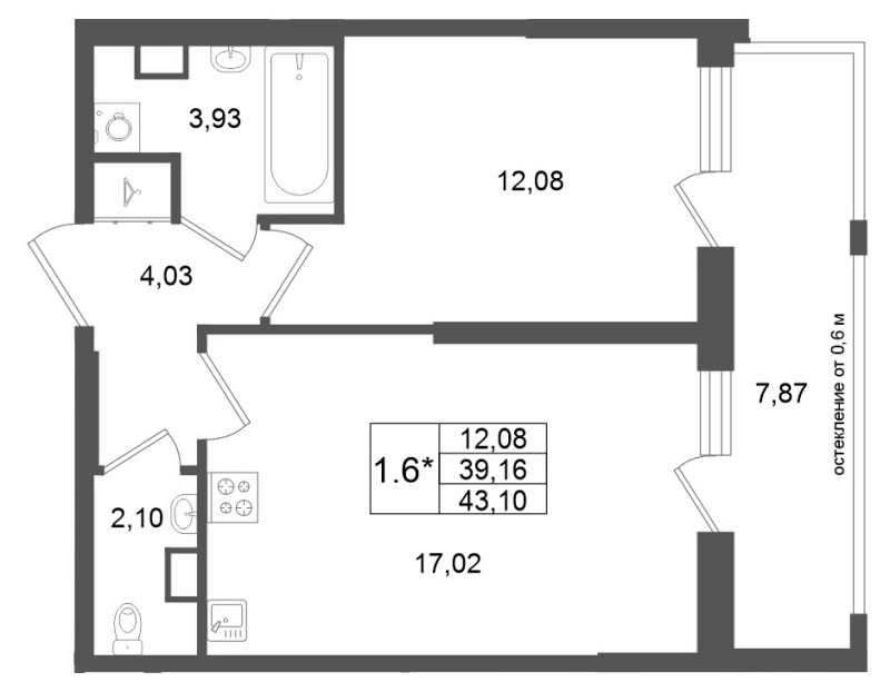 Продажа 1-комн квартиры в новостройке Новосаратовка д., Покровская Дорога ул.,  к. 13