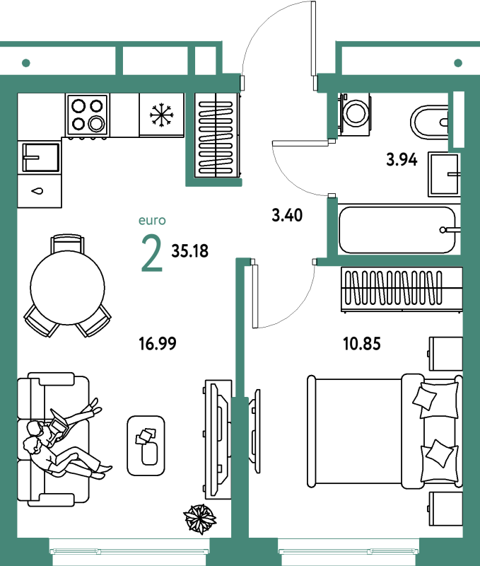 Продажа 1-комн квартиры в новостройке Мытищи г., Комарова ул.,  к. Дом Перов