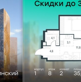 Продажа 2-комн квартиры на вторичном рынке Озёрная улица,  д. к1