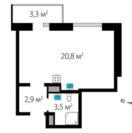 Продажа студии Цимбалина ул , д. 25 Продажа студии Цимбалина ул , д. 25