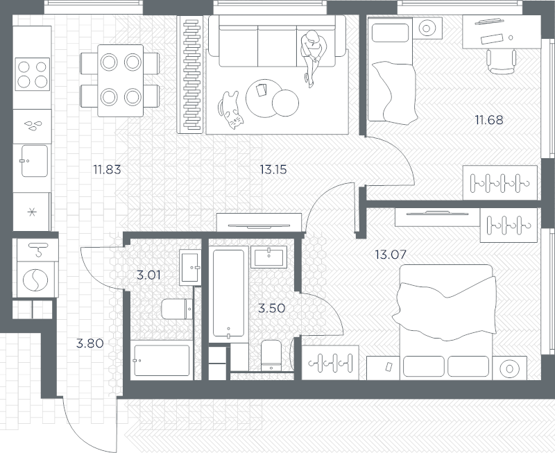 Продажа 2-комн квартиры в новостройке Москва г., Веткина ул.,  к. Башня-А