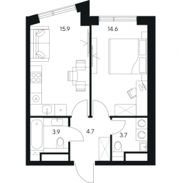 Продажа 1-комн квартиры в новостройке Москва г., Ярцевская ул., к. 1 Продажа 1-комн квартиры в новостройке Москва г., Ярцевская ул., к. 1