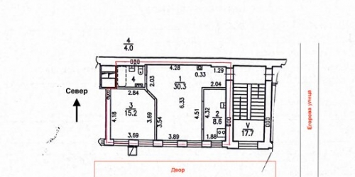 2-комн квартира Красноармейская 2-я ул,  д. 9/3