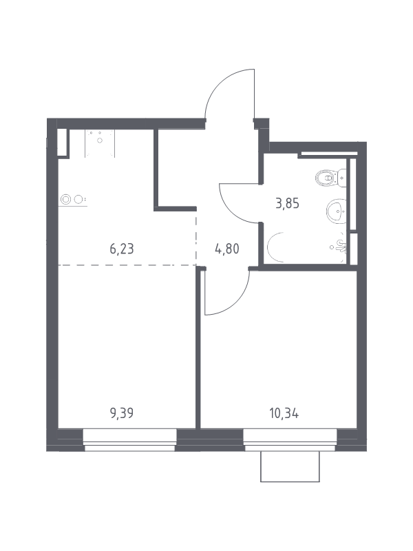 Продажа 1-комн квартиры в новостройке Богданиха д., Красная Слобода ул.,  к. 10.2