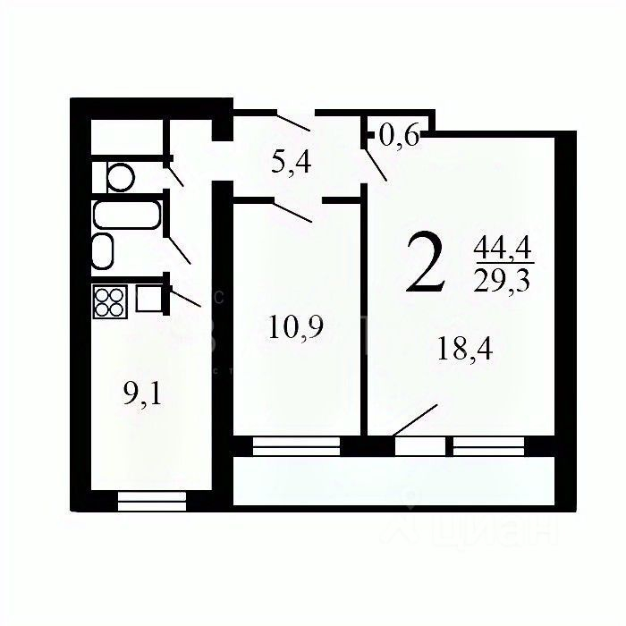 Продажа 2-комн квартиры на вторичном рынке Учебный переулок,  д. 1
