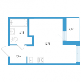 Продажа студии Шушары п., Окуловская ул.,  к. 1