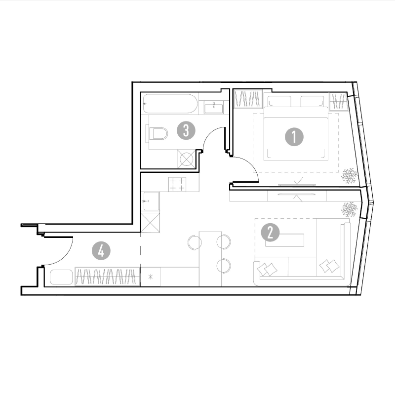 Продажа 1-комн квартиры в новостройке Москва г., Горбунова ул.,  к. 1