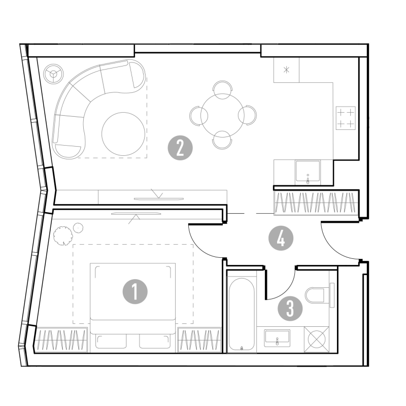 Продажа 1-комн квартиры в новостройке Москва г., Горбунова ул.,  к. 1