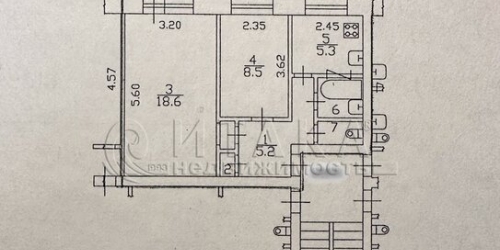 2-комн квартира ул Крюкова,  д. 1