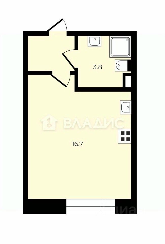 Продажа студии Пискаревский проспект, 25к2