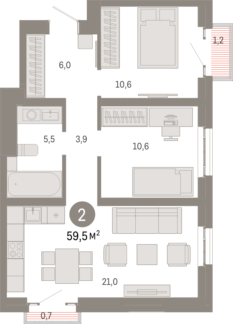 Продажа 2-комн квартиры в новостройке Москва г., Тагильская ул.,  к. 1