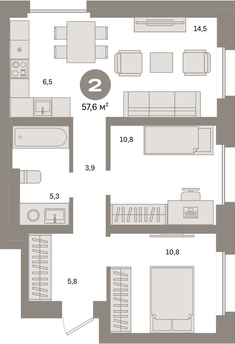 Продажа 2-комн квартиры в новостройке Москва г., Тагильская ул.,  к. 2