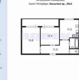 Продажа 2-комн квартиры на вторичном рынке Косыгина пр-кт,  д. 30,  к. 2