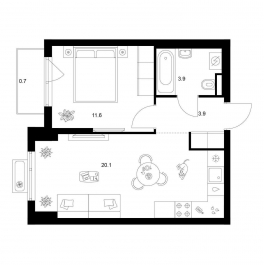 Продажа 1-комн квартиры в новостройке Середневский лес, корп. 2.1.4 Продажа 1-комн квартиры в новостройке Середневский лес, корп. 2.1.4