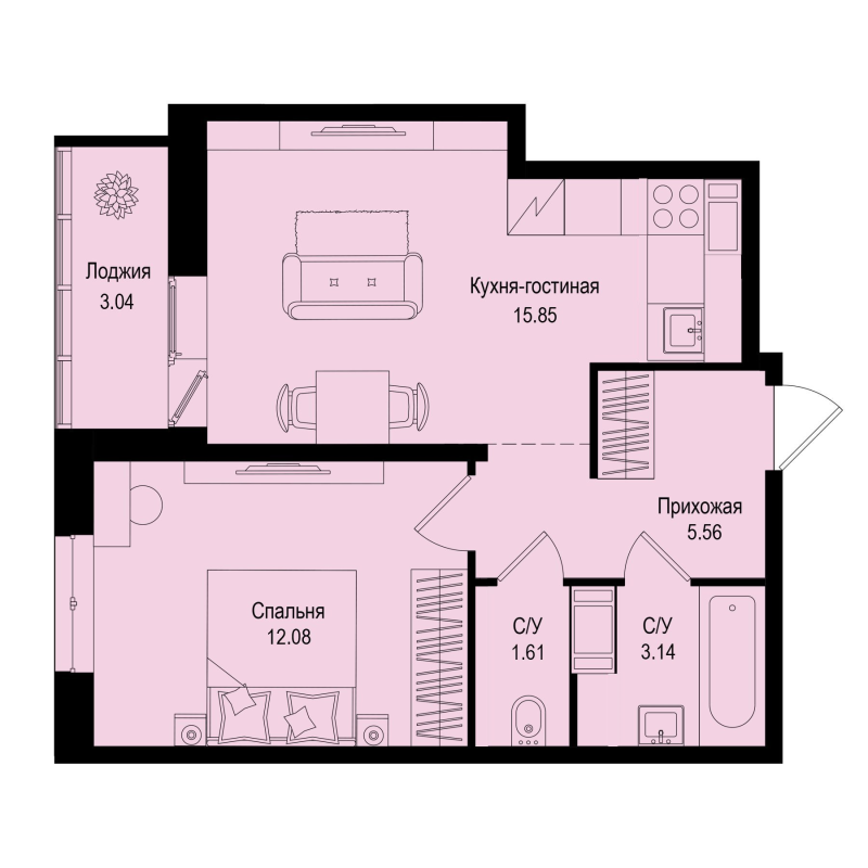 Продажа 1-комн квартиры в новостройке Новосергиевка д., Ленинградская ул.,  к. 1-5