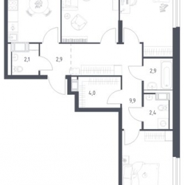 Продажа 3-комн квартиры на вторичном рынке Мытищи г, Стрелковый 1-й пер,  д. 5 к1