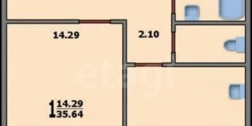 1-комн квартира Белореченская улица,  д. 6