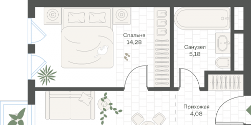 1-комн квартира Москва г., Кржижановского ул.,  к. 5