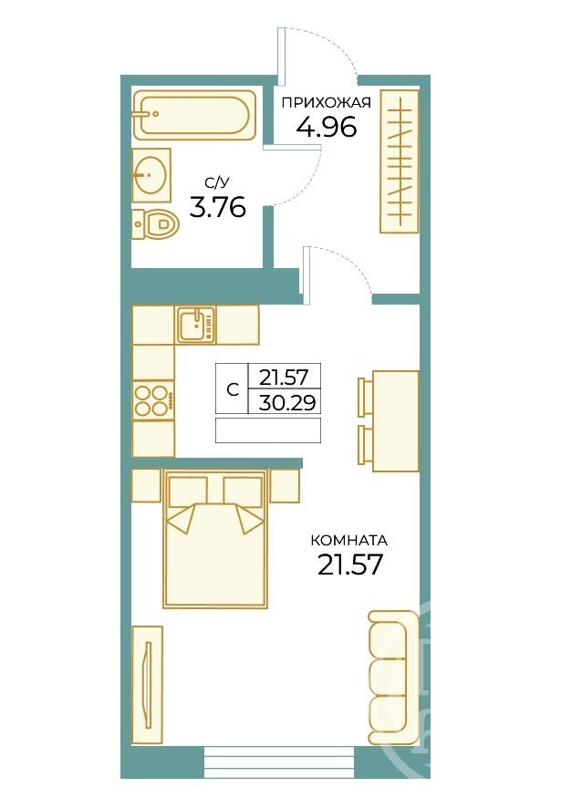 Продажа студии Таллинская ул. ,  д. 11