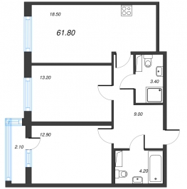 Продажа 2-комн квартиры в новостройке Санкт-Петербург г., Шкиперский проток, к. 2.3 Продажа 2-комн квартиры в новостройке Санкт-Петербург г., Шкиперский проток, к. 2.3