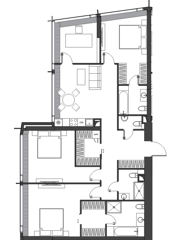 Продажа 4-комн квартиры в новостройке Москва г., Краснопресненская наб.,  к. 1