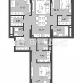 Продажа 3-комн квартиры на вторичном рынке Шмитовский проезд,  д. 39 к1