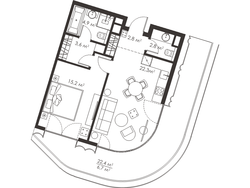 Продажа 1-комн квартиры в новостройке Москва г., Мосфильмовская ул.,  к. 1