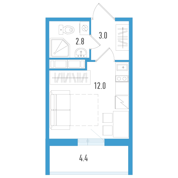 Продажа студии Шушары п., Школьная ул.,  к. 5