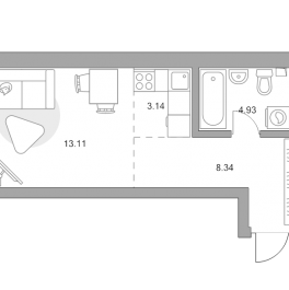 Продажа студии Москва г., Верхнелихоборская ул.,  к. 1