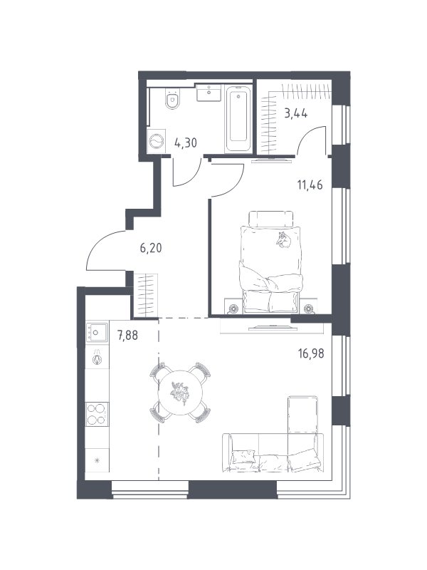 Продажа 1-комн квартиры в новостройке Москва г., Донецкая ул.,  к. 2