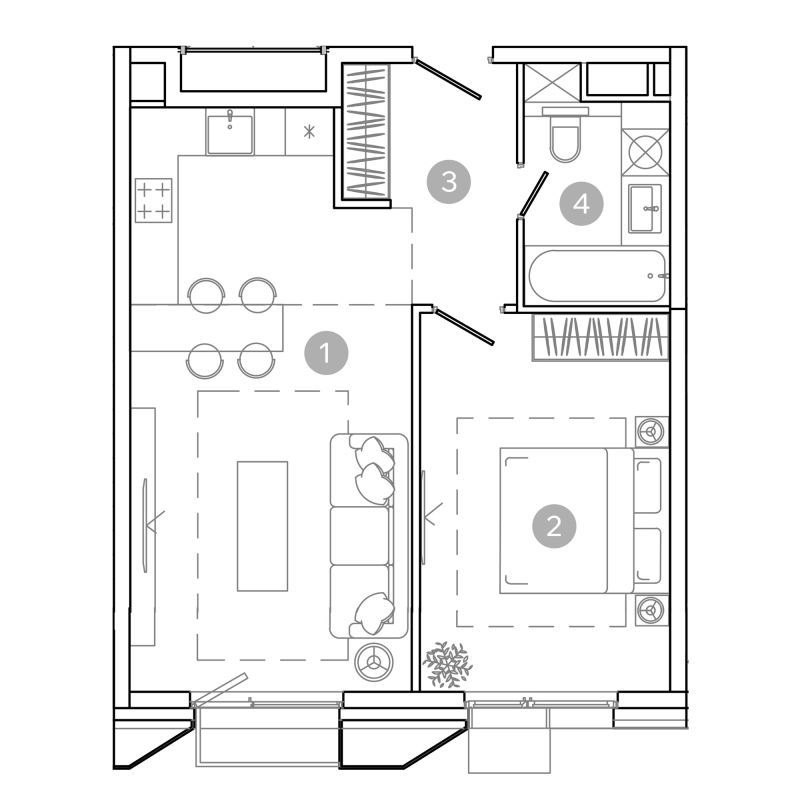 Продажа 1-комн квартиры в новостройке Москва г., 8-я Соколиной Горы ул.,  к. 1