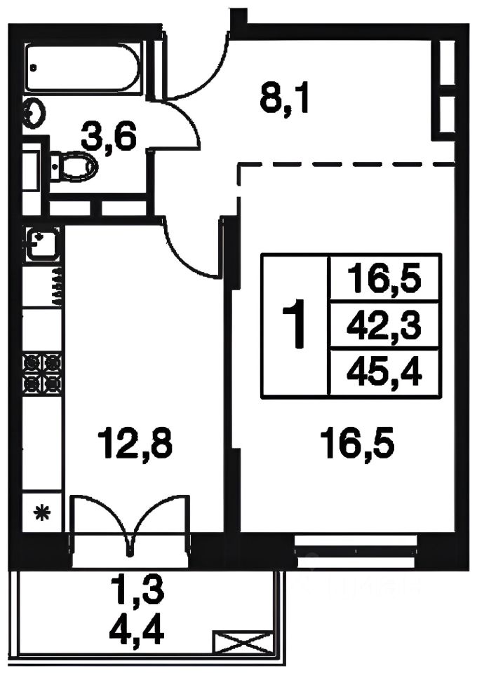 Аренда 1-комн квартиры на вторичном рынке Котельники, улица Кузьминская, 5к1