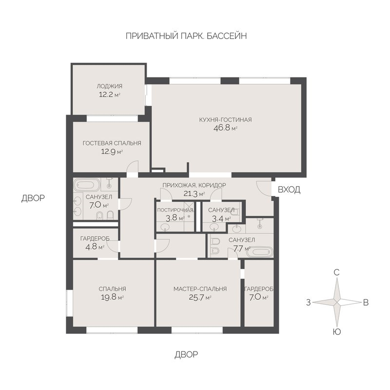 Продажа 3-комн квартиры в новостройке Рогозинино д., Луговая ул.,  к. 7