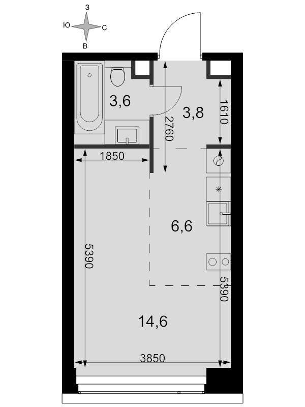 Продажа студии Москва г., Розанова ул.,  к. 4
