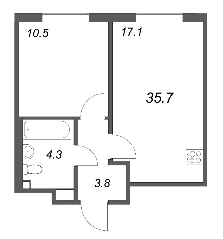 Продажа 1-комн квартиры в новостройке Шушары п., Пулковское ш.,  к. 4