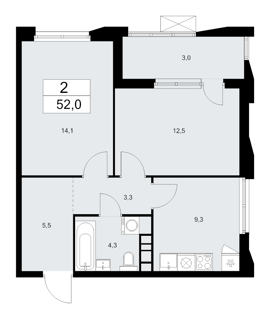Продажа 2-комн квартиры в новостройке Сосенское пос., Куприна пр-кт,  к. 5.2