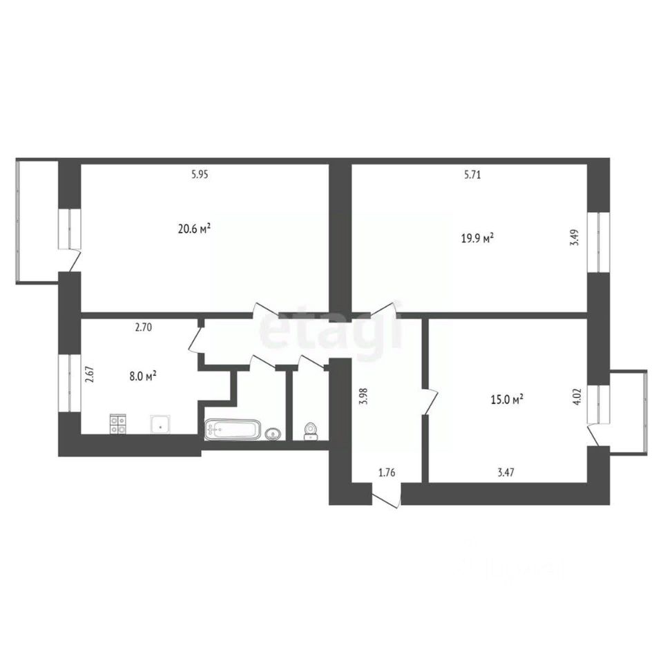 Продажа 3-комн квартиры на вторичном рынке 1-й Боткинский проезд, 2/6