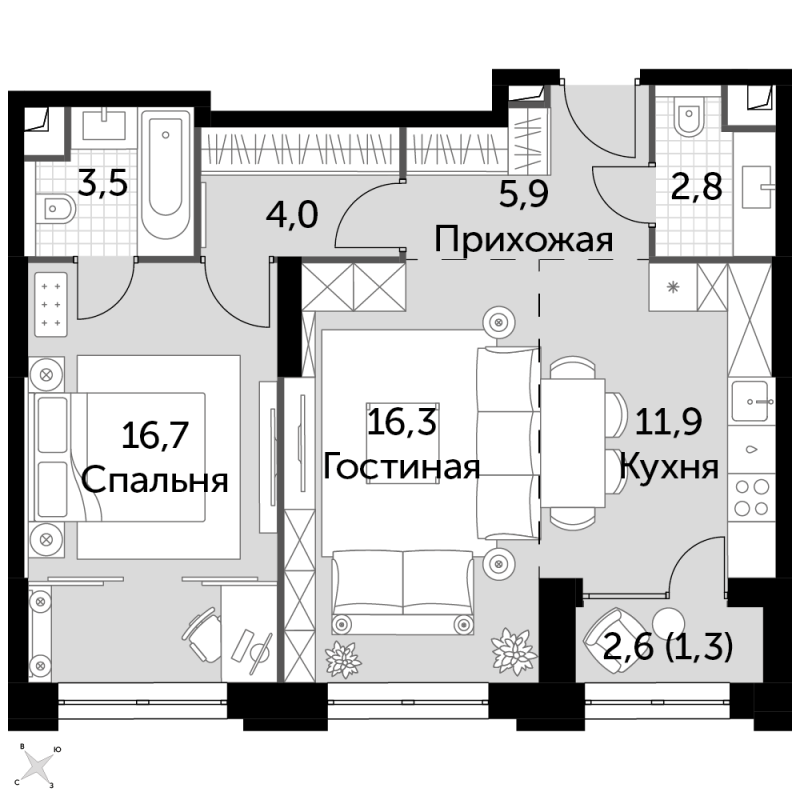Продажа 1-комн квартиры в новостройке Москва г., Шеногина ул.,  к. 3