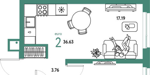 1-комн квартира Мытищи г., Комарова ул.,  к. Дом Перов
